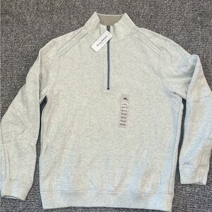 Tommy Bahama Light Gray Quarter-Zip Pullover